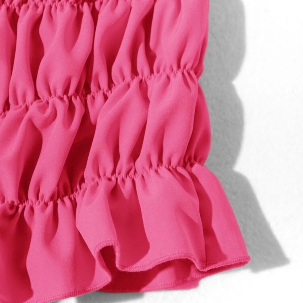 Solid Shirred Cami Top [Size: Small] - Picture 4 of 4